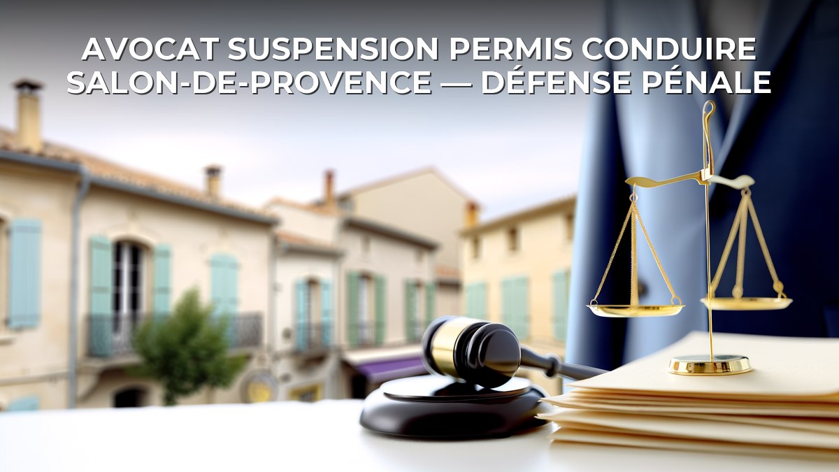 Avocat suspension permis conduire Salon-de-Provence — Défense pénale