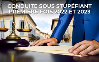 Conduite sous stupéfiant première fois 2022 et 2023