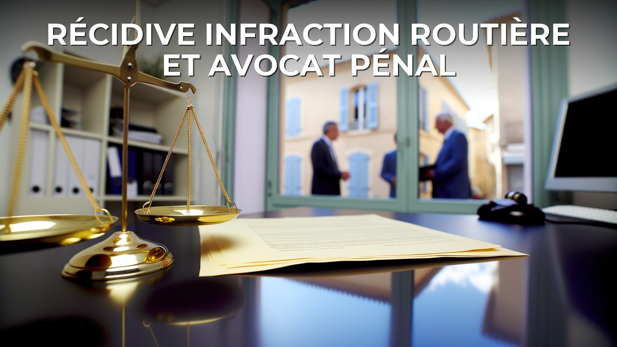 Récidive infraction routière​ et avocat pénal