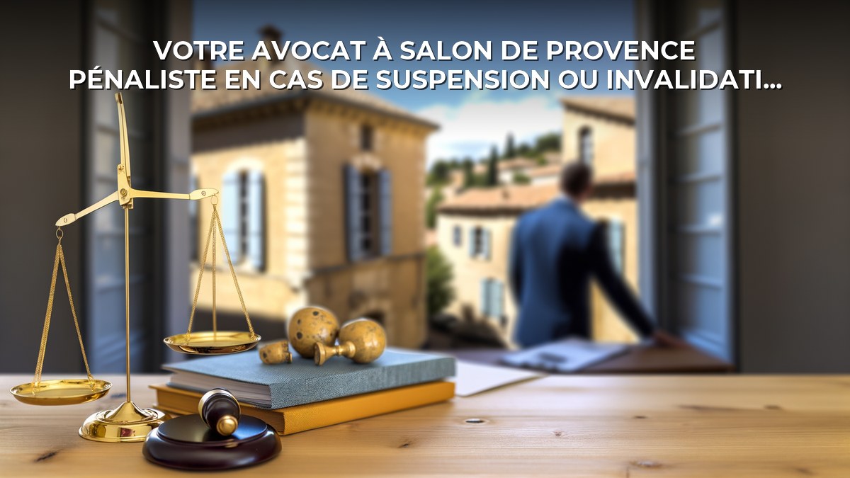 Votre avocat à salon de provence pénaliste en cas de suspension ou invalidation de permis de conduire